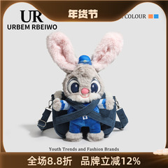 UR包包女秋冬可爱洋气毛绒公仔包动物城朱迪狐尼克玩偶单肩斜挎包