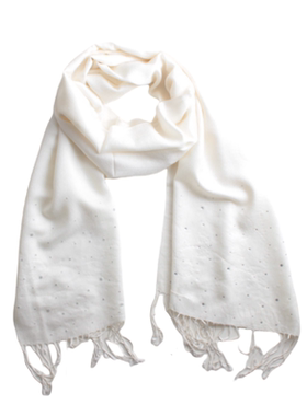 妞妞家旗舰新品女士羊毛烫钻流苏毛织薄款围巾8164