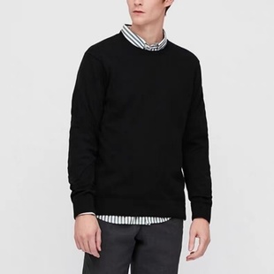 棉羊绒百搭套头针织衫 妞妞家秋季 简约圆领长袖 男女同款 8187 新品