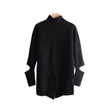 妞妞家秋季新品女士半高领造型款羊绒套头毛衣7321