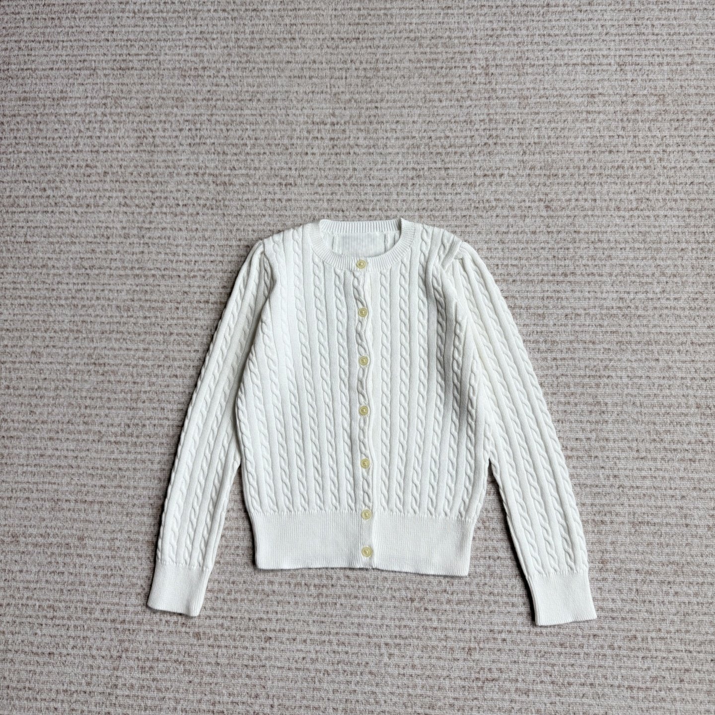 妞妞家秋季新品男女童装麻花经典圆领长袖针织开衫外套8631