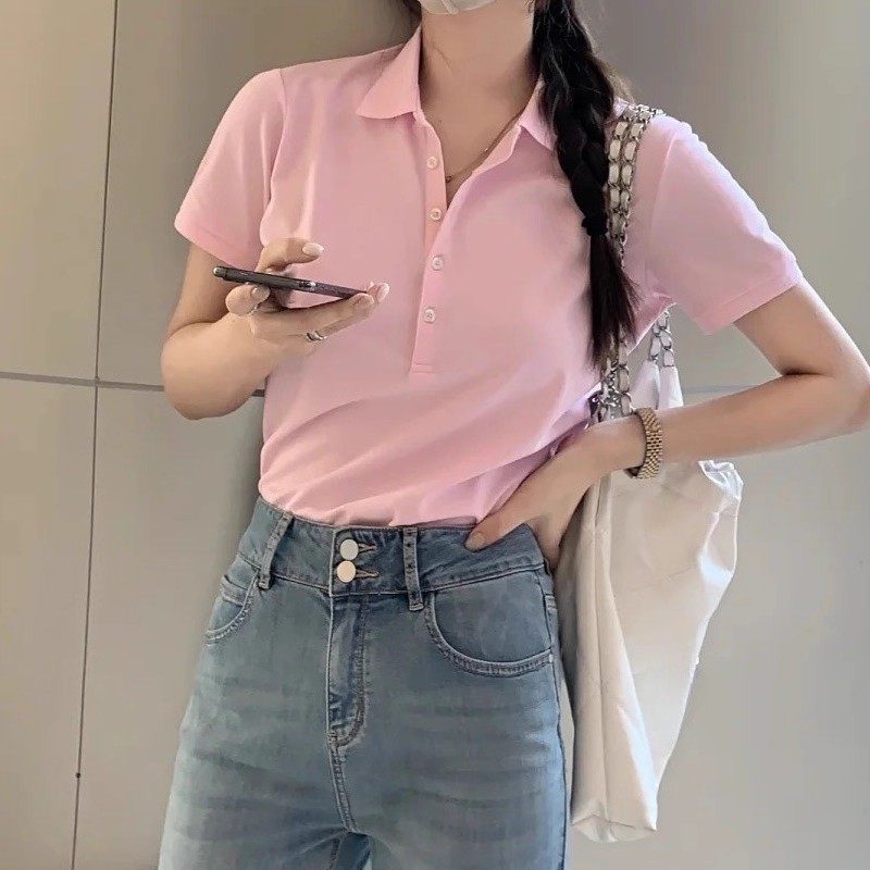 妞妞家夏季新品女士经典POLO领五粒扣纯棉短袖老钱风套头衫8645,女装/女士精品,POLO衫,淘宝优惠券,粉丝福利购,淘宝优惠卷