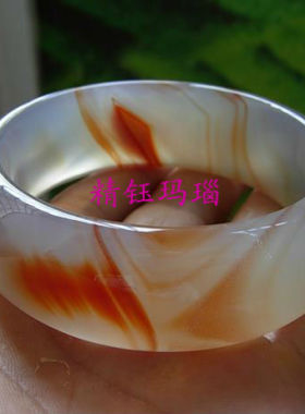 巴西原色纹理加宽加厚玛瑙手镯