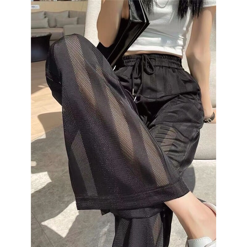 阔腿裤女2025夏季新款宽松空休闲裤