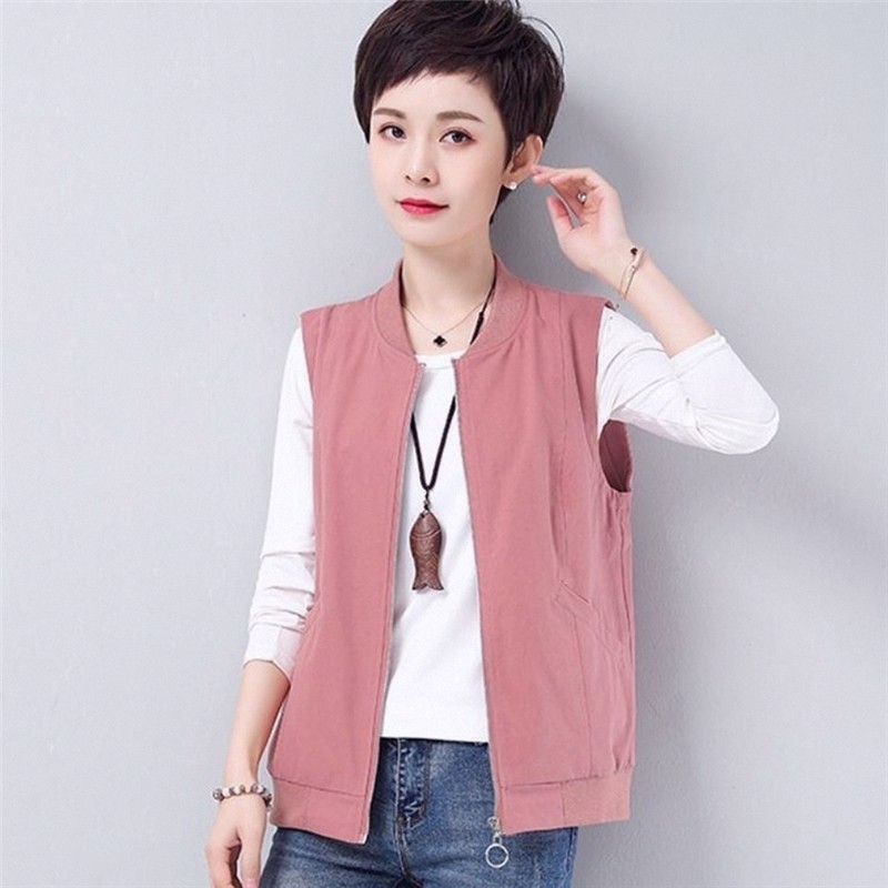 2025春秋新款时尚舒适中年妈妈短款背心休闲坎肩外套百搭马夹薄款,女装/女士精品,马夹,淘宝优惠券,粉丝福利购,淘宝优惠卷
