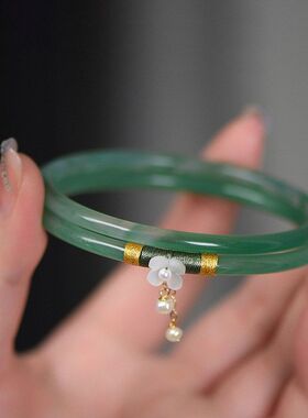 叮当细条手镯手链古风铃铛镯女