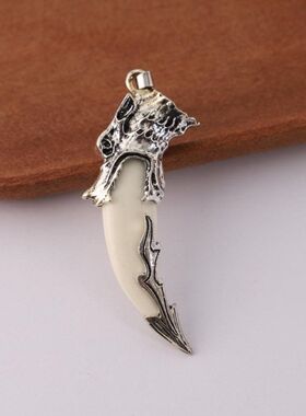 个性复古项链饰品牙套男士挂件