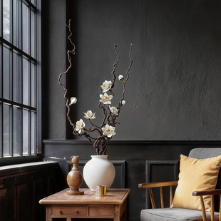 栀子花艺术龙枣干枝天然干树枝装饰摆件插花干支花束造型摆件插花