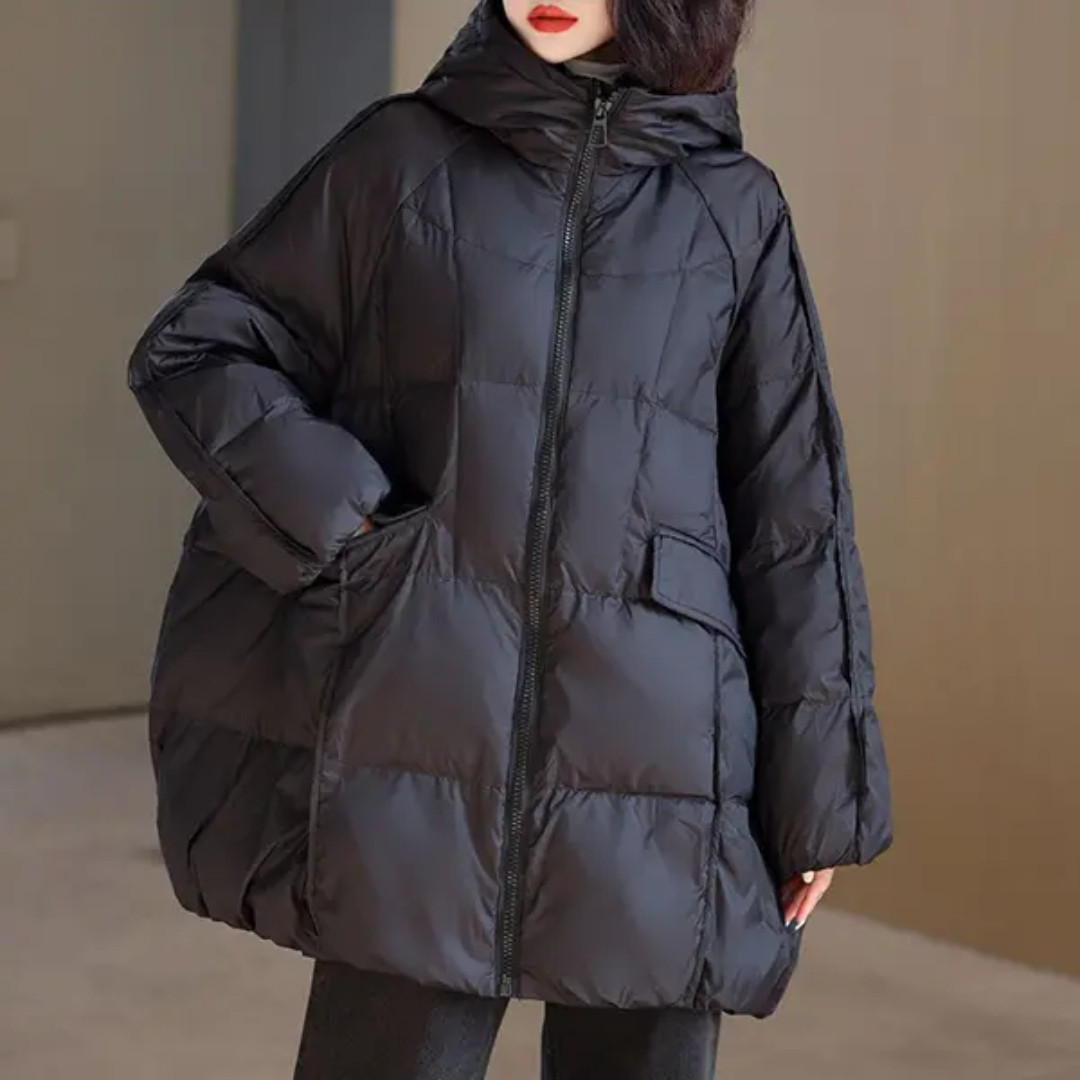 2024年冬季时尚宽松休闲连帽羽绒服宽松时尚百搭洋气面包服外套