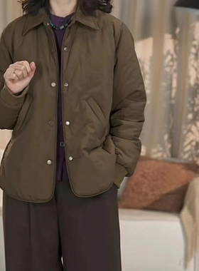7291秋冬新款简约经典休闲宽松百搭显瘦保暖舒适减龄棉衣外套