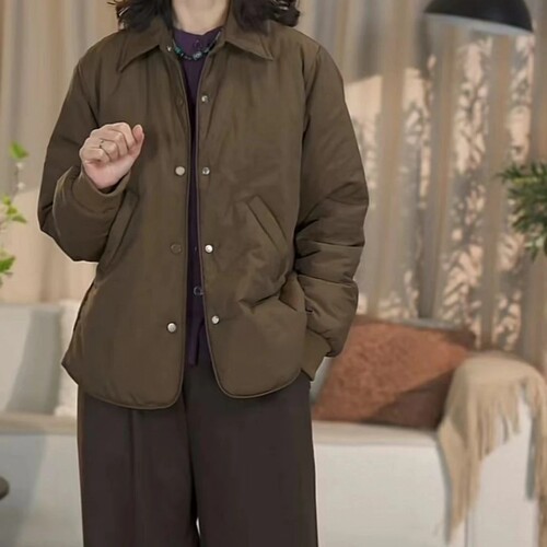 夹棉常规文艺宽松保暖棉服