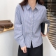宽松显瘦遮肉休闲时尚 女士衬衫 百搭减龄洋气条纹衬衣 新款 2026春季