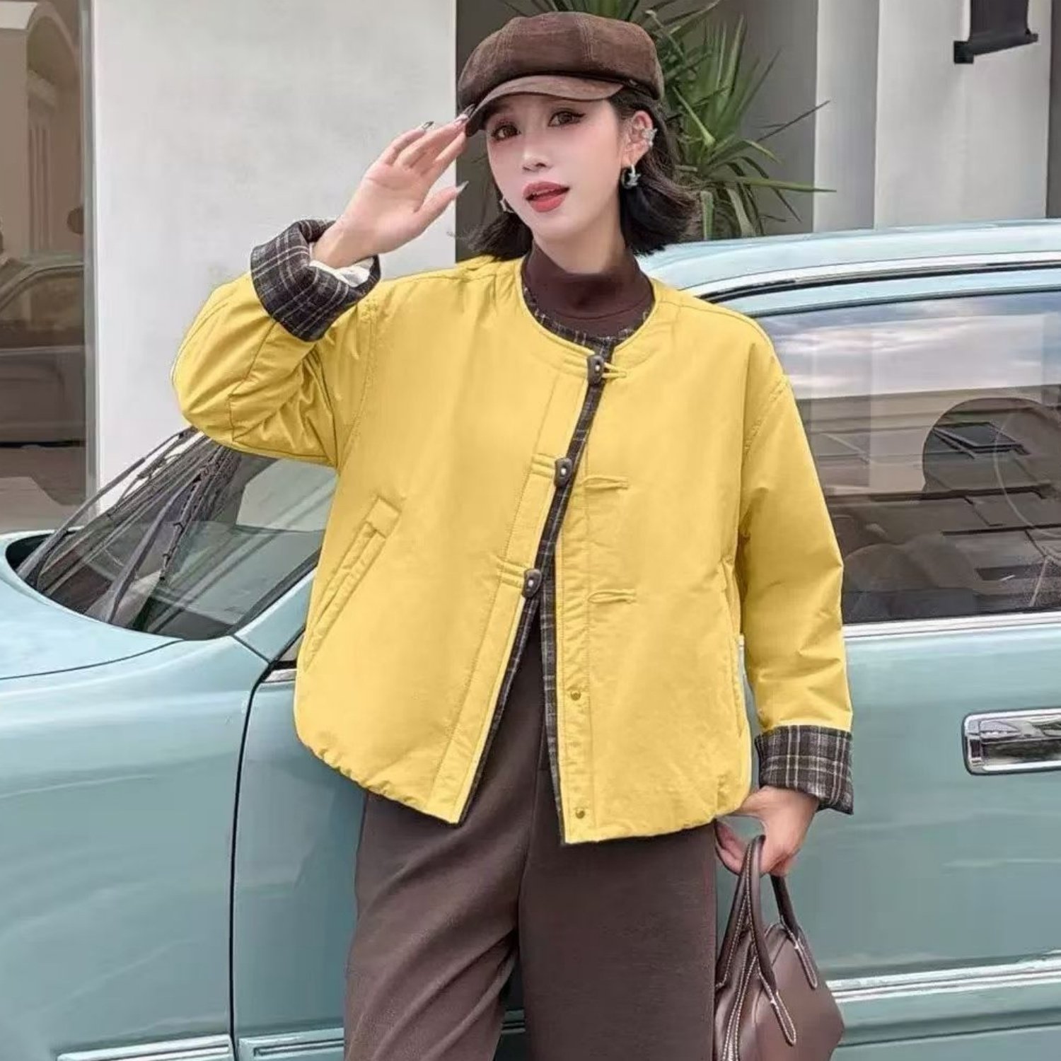 2025秋冬新款高端精梳棉精致小棉服原创设计休闲时尚百搭气质外套,女装/女士精品,棉衣/棉服,淘宝优惠券,粉丝福利购,淘宝优惠卷