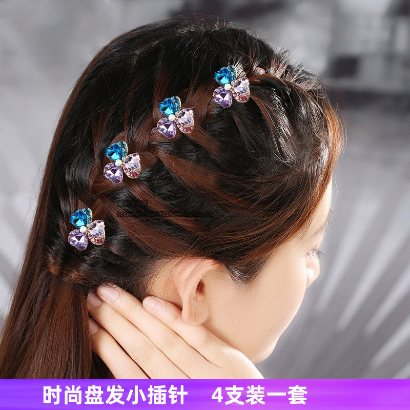 日韩优雅喜婆婆盘发夹头饰小发簪子新娘发饰插梳插针发叉u型发夹