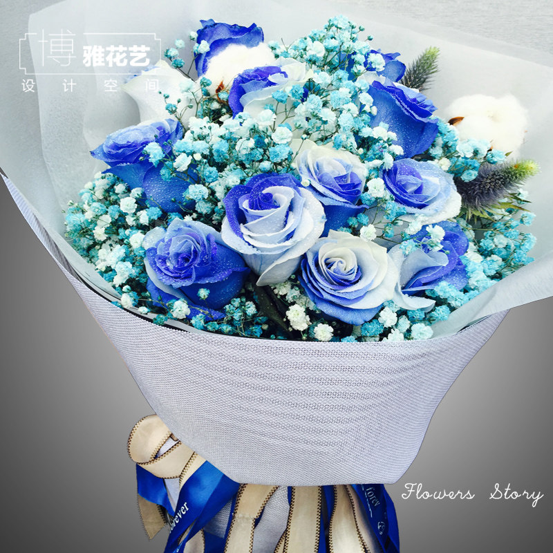 杭州进口七彩绣球送爱人鲜花速递