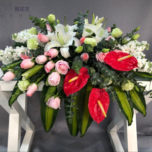杭州同城会议桌签到台鲜花速递
