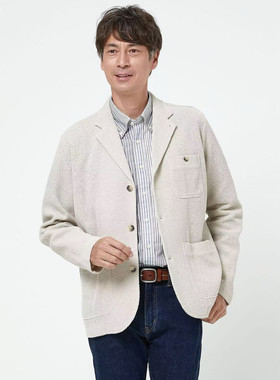 日本鳄鱼crocodile 25ss 男士春季编织休闲西装