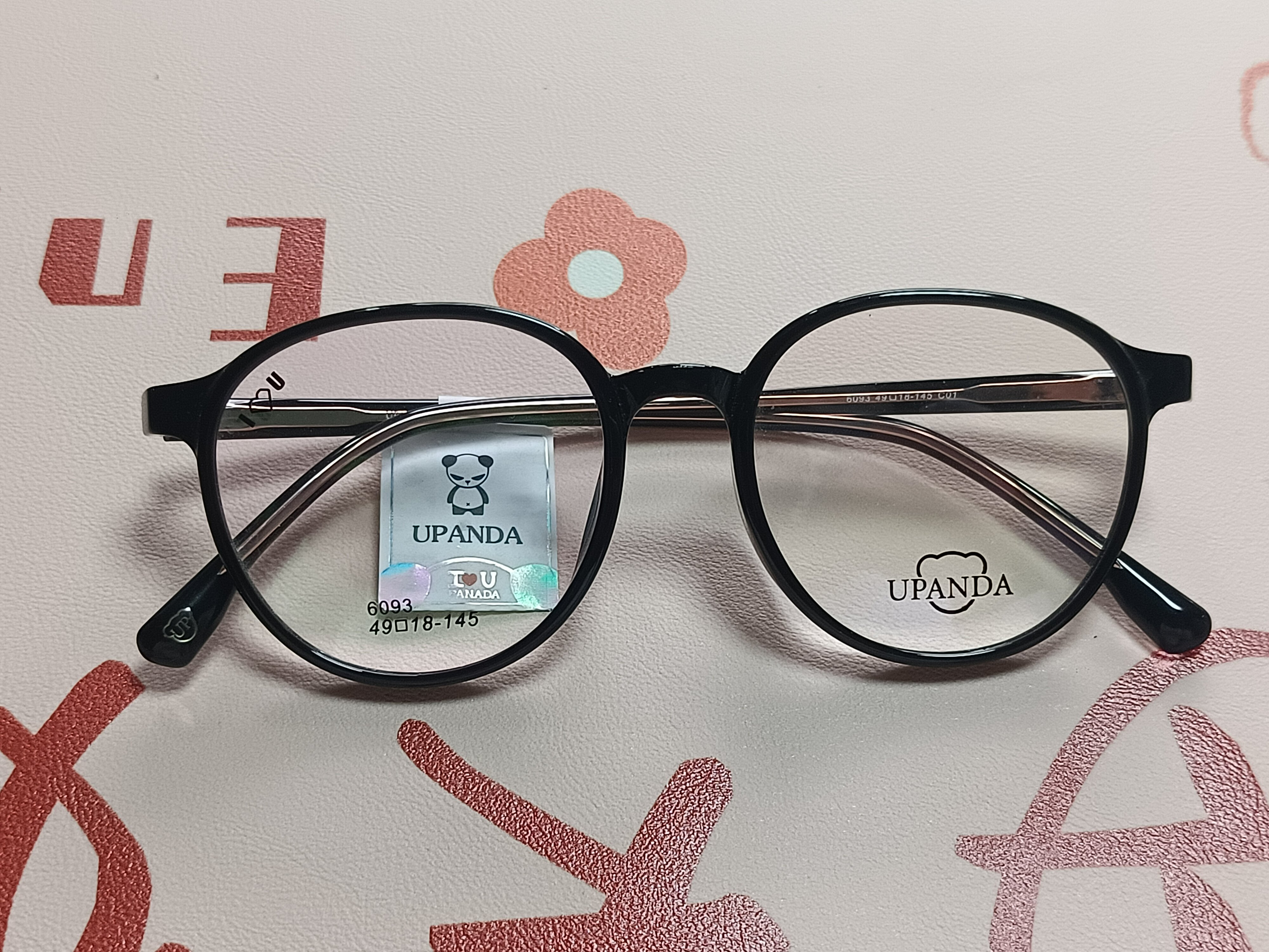 高品质合金镜架型号熊猫6093近视远视散光实体眼镜店