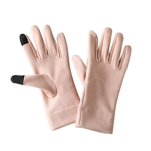 秋冬可触屏真丝手套 防寒加绒保暖全指手套 桑蚕丝羊绒柔软舒适