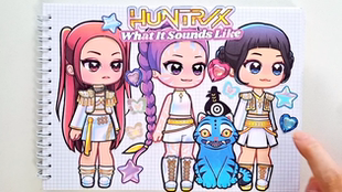 韩国KPOP猎魔女团男团解压周边换装贴纸儿童手工创意diy益智玩具