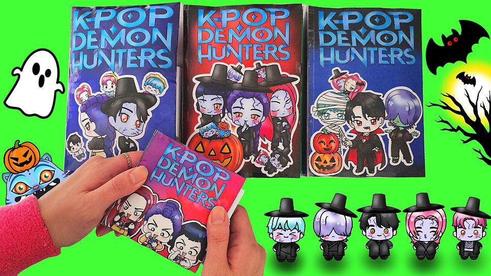 KPOP猎魔女团男团守护猎人周边换装贴纸儿童手工创意diy益智玩具