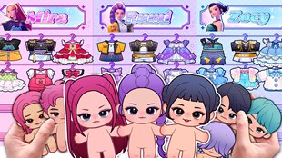 免剪韩国KPOP猎魔女团宝宝版安静书解压周边换装儿童手工创意玩具