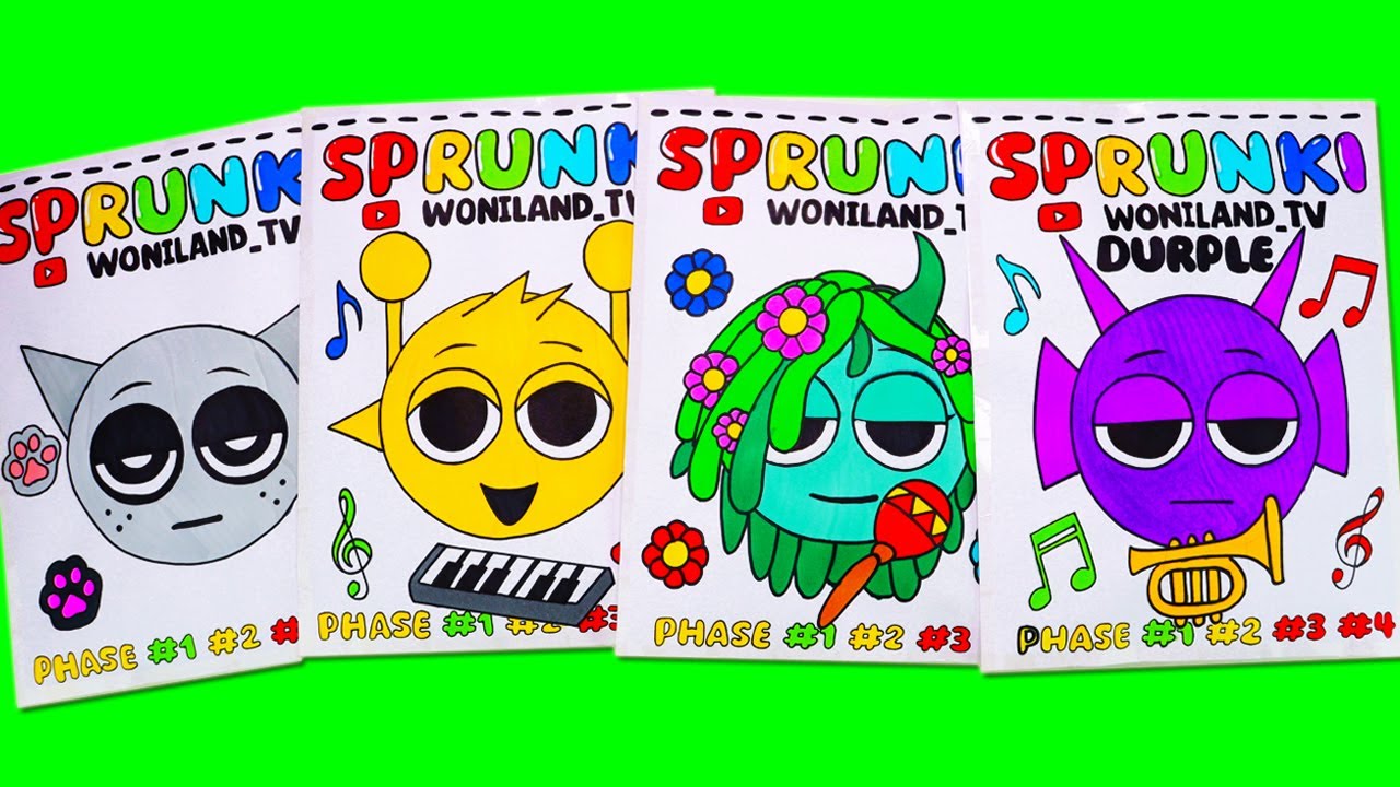 自制节奏盒子sprunki十阶玩偶换装盲袋女孩换装玩具手工diy材料包