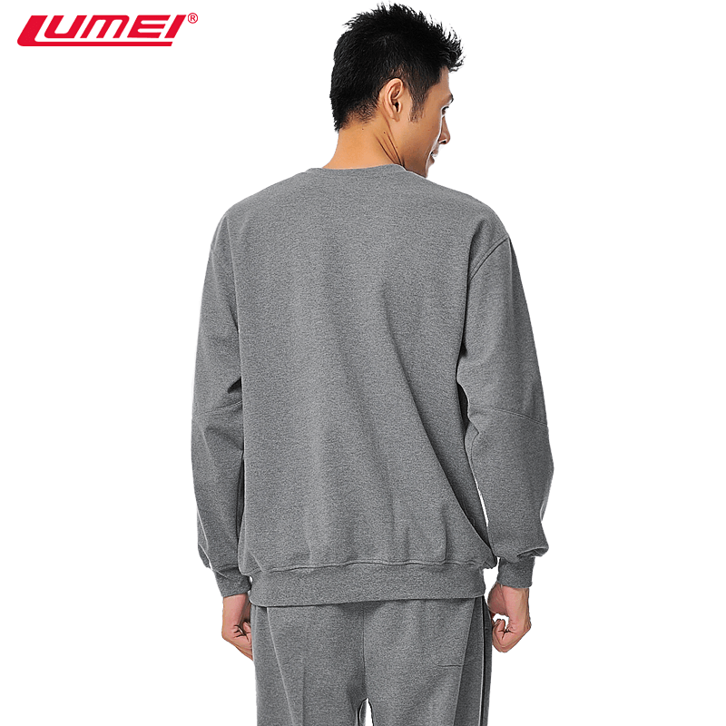 LUMEI 스포츠 정장 남성 봄 가을 라운드 넥 대형 루즈 스웨트 셔츠 캐주얼 긴팔 운동복 풀오버 스포츠웨어