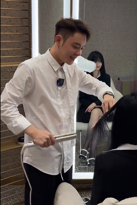 彭贝长袖潮男发型师美发师