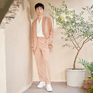 明星同款直播团队演出跳舞艺考发型师拍艺术照男宽松西服套装1065