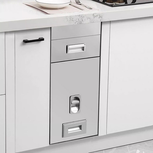 樱花米桶嵌入式计量镜柜包邮