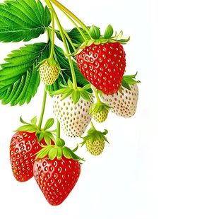 清新诱人草莓图案仿真防水果水厨房贴纸冰箱贴餐厅橱柜玻璃贴画