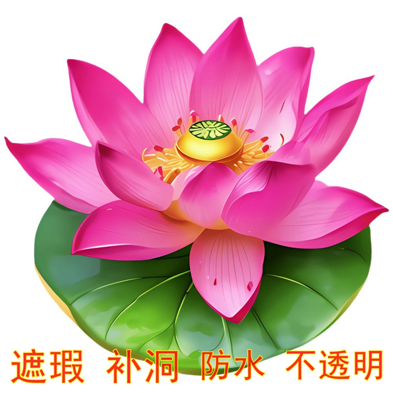 3d立体荷花贴纸冰箱马桶盖客厅墙面瑕疵遮挡门窗玻璃瓷砖遮丑贴画