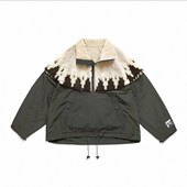 平田和宏 23AW KAPITAL 日系潮流羊羔绒印花拼接半高领夹克外套