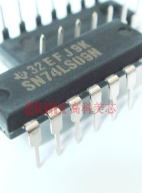 IC集成电路SN74LS09N,DIP14 四2 输入与门集电极开路输出 4元/PCS