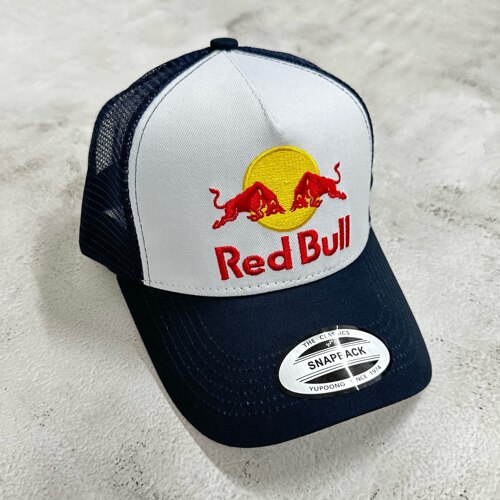 红牛标志redbull刺绣网眼棒球帽子男女生夏季运动潮流弯檐鸭舌帽