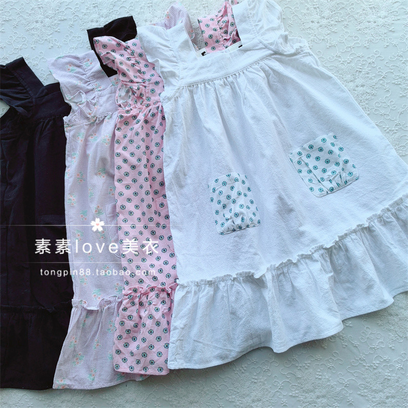 可爱甜心 澳单 cot三件包邮 2-10岁女宝宝中小童棉布娃娃领连衣裙