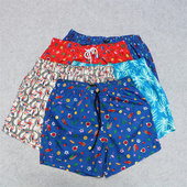 男印花速干沙滩短裤 轻薄运动裤 松紧腰宽松版 游泳裤 四分裤 外贸夏季