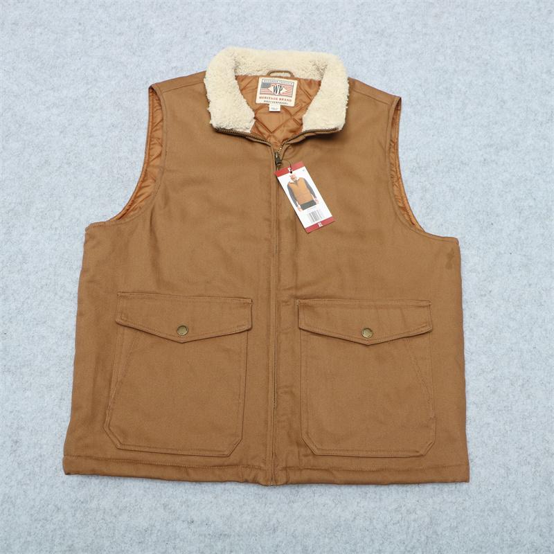 原单纯棉多兜工装马夹外套加厚