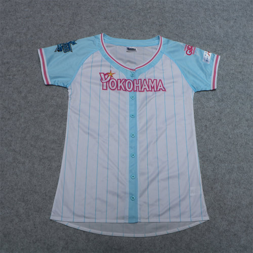 夏季速干透气复古YOKOHAMA棒球服