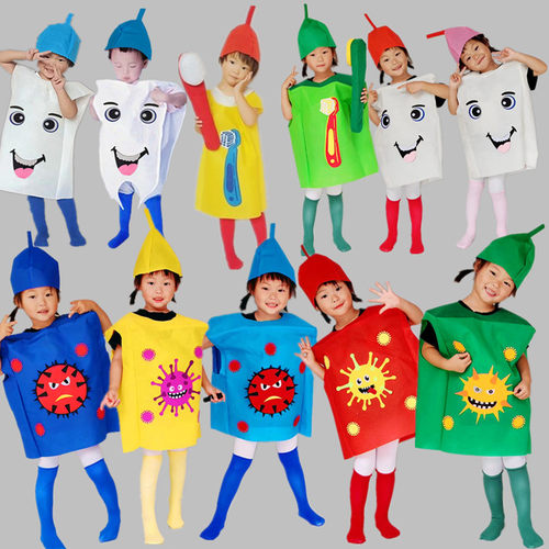 儿童牙细菌大作战表演服牙齿表演服病菌病毒牙虫牙细菌大战表演服