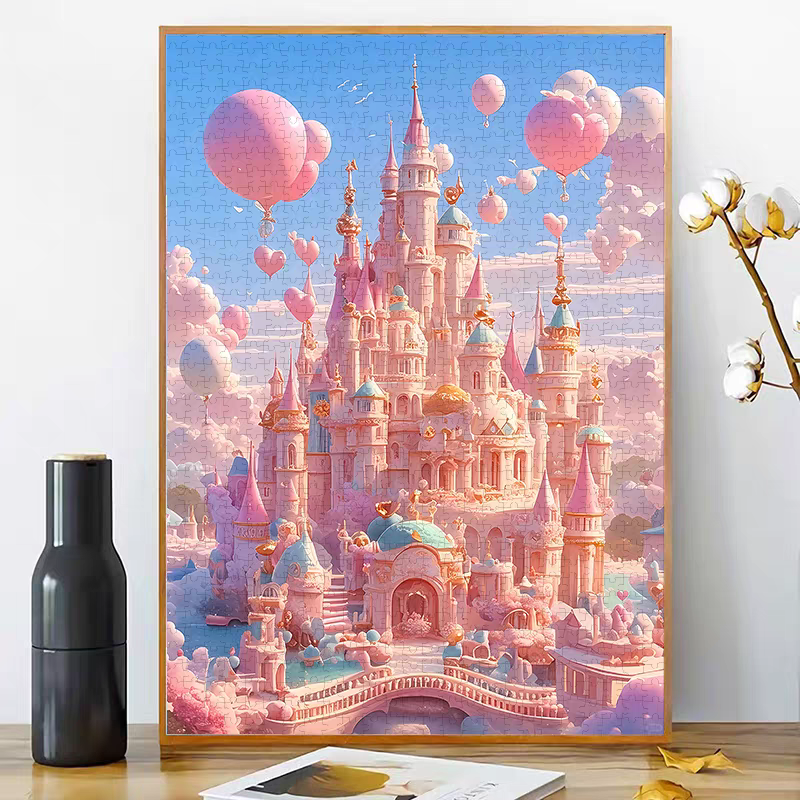 拼图1000片大型木质成年人减压儿童女孩玩具卡通动漫益智男孩拼装