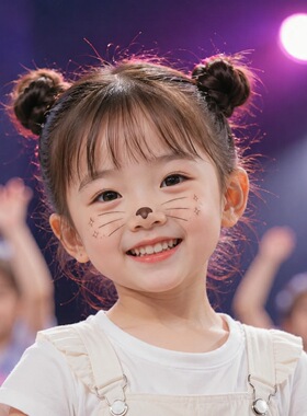 可爱猫胡须脸贴儿童节舞台妆照纹身贴高颜值ins风防水持久围感