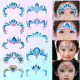 儿童节日表演额头贴脸贴冰雪公主彩虹额贴可爱彩绘妆容纹身贴