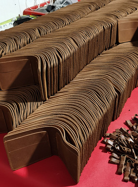 内外纯牛皮钱包短款极简主义皮夹复古疯马皮横竖款小钱夹