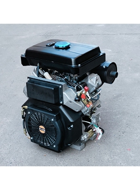 双缸V型风冷柴油HD2V92F排量997cc16kw液压泵站船用收割机华滑移