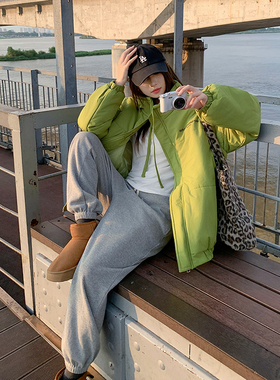 韩版轻亚风加厚棉服2025年新款情侣洋气百搭INS可拆卸男女同款