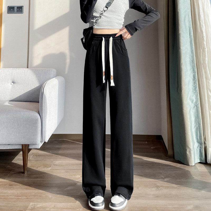 灰色窄版香蕉阔0腿裤K0137-12女春秋卫裤25新2款休闲 筒夏季直加