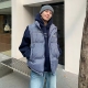背心男女外套602 宽松格子棉服马甲秋冬叠穿无袖 情侣款 大码