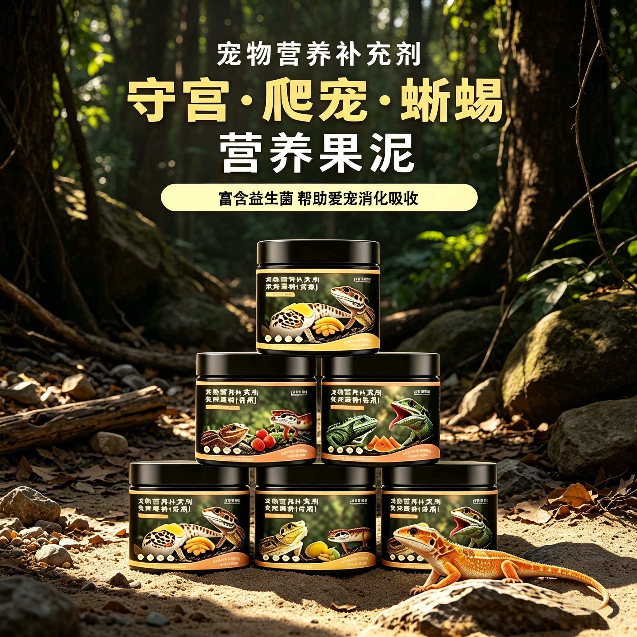 爬虫维生素D3钙粉补钙营养